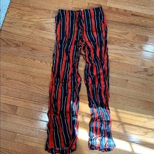 Urban Outfitters striped silky pants, size Large